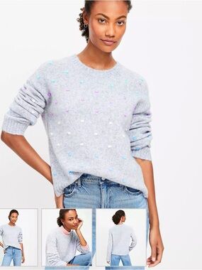 Loft Multicolored Bobble Sweater XL